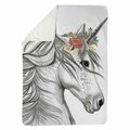 Begin Home Decor 60 x 80 in. Magic Unicorn-Sherpa Fleece Blanket 5545-6080-CH12